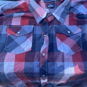 Old navy western wear long sleeve peal snaps shirt